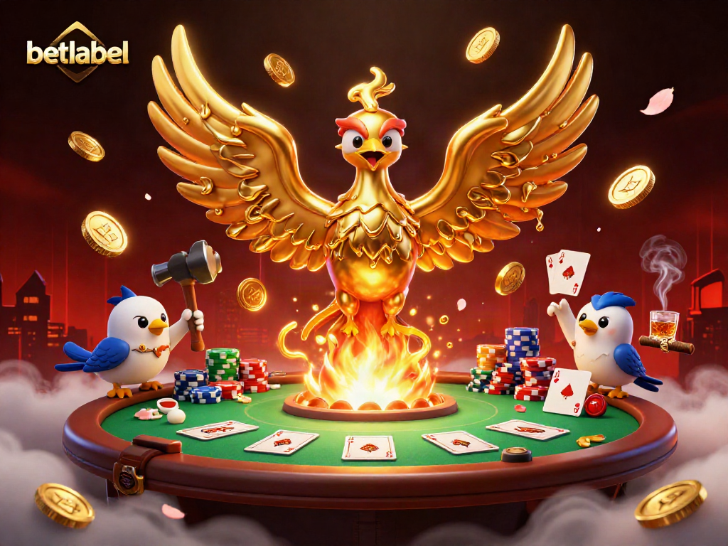 Experience exhilarating gameplay with betlabel's vibrant 3D animations featuring molten gold and poker elements.