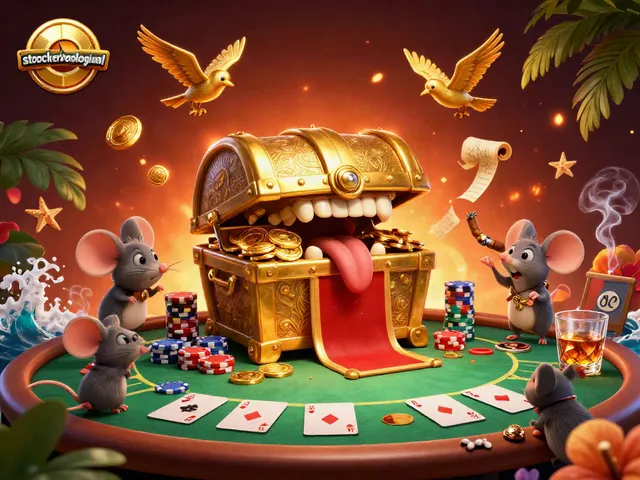 Engage in thrilling gambling at stoeckerecological's vibrant casino, adorned with poker and adventure elements.