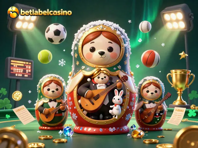 Experience the excitement of betlabelcasino with vibrant gaming elements in a 3D cartoon scene.