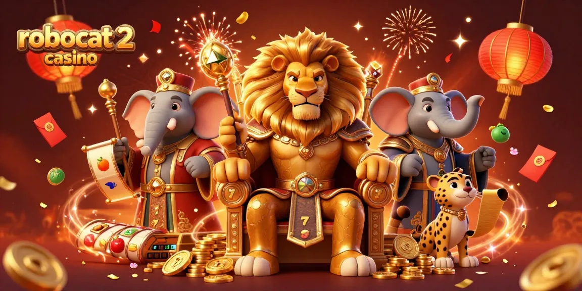 Play exciting games at robocat 2 casino with colorful elements and animated characters.